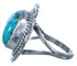 Sterling Silver Turquoise Navajo Ring Size 7-3/4 BX119236