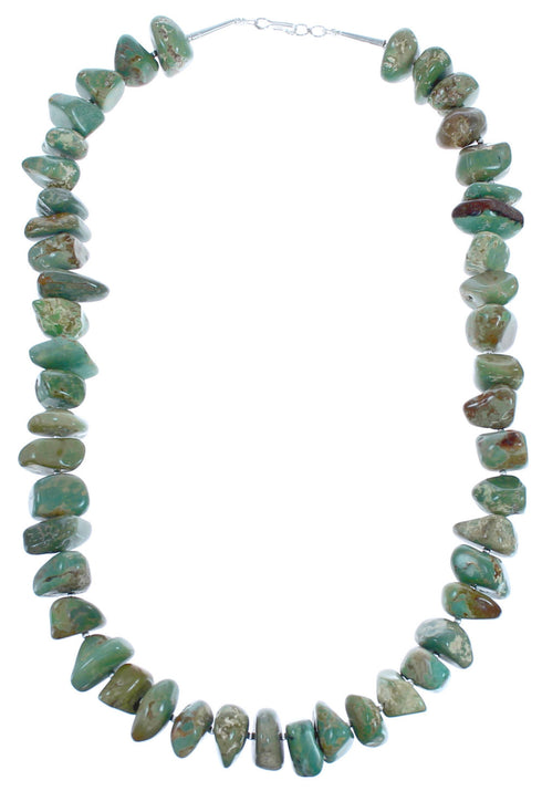 Turquoise Southwest Sterling Silver Bead Necklace BX119745