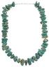 Genuine Sterling Silver Southwest Green Turquoise Bead Necklace BX119747