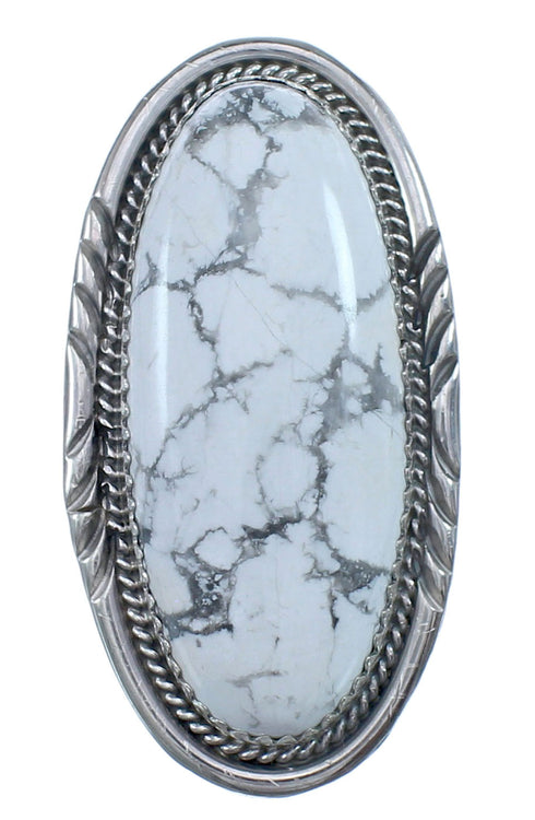 Navajo Howlite Sterling Silver Ring Size 6-1/4 BX119677