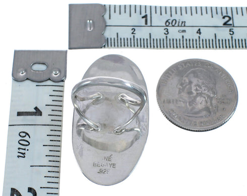 Howlite Authentic Sterling Silver Native American Ring Size 8 BX119684