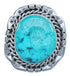 Turquoise American Indian Authentic Sterling Silver Ring Size 5-3/4 BX119471
