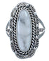 Twisted Sterling Silver Navajo Howlite Ring Size 8-3/4 BX119524