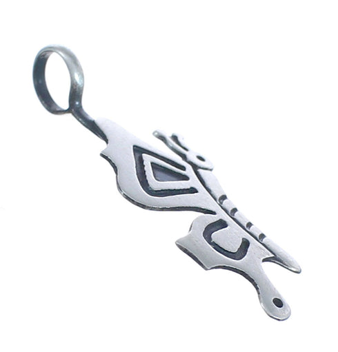 Native American Authentic Sterling Silver Overlay Butterfly Pendant BX119438