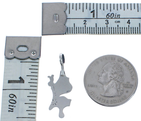 American Indian Butterfly Authentic Sterling Silver Overlay Pendant BX119439