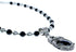 Native American Onyx Sterling Silver Leaf Bead Necklace BX119116