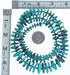 Sterling Silver Turquoise Wheel Bead Southwestern Necklace BX119548