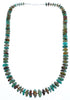 Southwestern Turquoise Wheel Bead Sterling Silver Necklace BX119550