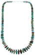Wheel Bead Southwestern Turquoise Sterling Silver Necklace BX119551