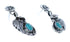 Leaf Turquoise Sterling Silver American Indian Post Dangle Earrings BX119616