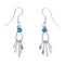 Native American Turquoise Authentic Sterling Silver Hook Dangle Earrings BX119617