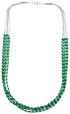 Southwestern Malachite Liquid Sterling Silver 5-Strand Necklace BX120688