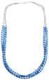 Southwestern Denim Lapis Liquid Sterling Silver 5-Strand Necklace BX120690