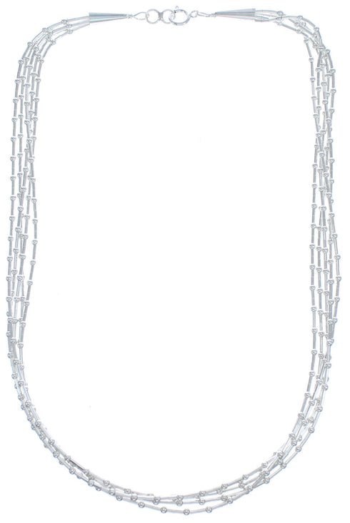 Authentic Liquid Sterling Silver 5 Strands 16-1/2" Necklace Jewelry BX120696