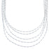 Genuine Liquid Sterling Silver 5 Strands 16-1/4" Necklace Jewelry BX120697