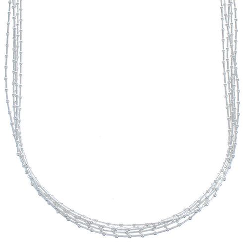 Liquid Sterling Silver 5 Strands 20-1/2" Necklace Jewelry BX120698