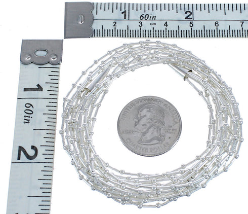 Liquid Sterling Silver 5 Strands 20-1/2" Necklace Jewelry BX120698