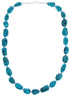 Southwestern Sterling Silver Free Form Turquoise Beaded Necklace BX120701