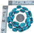 Southwestern Sterling Silver Free Form Turquoise Beaded Necklace BX120701