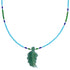 Multicolor Bead Sterling Silver Leaf Necklace BX120792