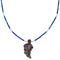 Southwest Sterling Silver Azurite And Jasper Leaf Bead Necklace BX120799