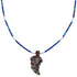 Southwest Sterling Silver Azurite And Jasper Leaf Bead Necklace BX120799