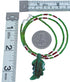 Sterling Silver Malachite And Multicolor Leaf Bead Necklace BX120802