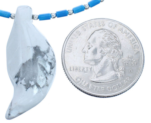 Coral And Denim Lapis Southwestern Sterling Silver Leaf Bead Necklace BX120807