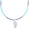 Sterling Silver Southwestern Turquoise And Sugilite Leaf Bead Necklace BX120813