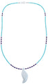Sterling Silver Southwestern Turquoise And Sugilite Leaf Bead Necklace BX120813