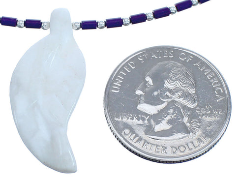 Sterling Silver Southwestern Turquoise And Sugilite Leaf Bead Necklace BX120813