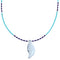 Authentic Sterling Silver Turquoise And Sugilite Leaf Southwestern Bead Necklace BX120814