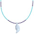 Authentic Sterling Silver Turquoise And Sugilite Leaf Southwestern Bead Necklace BX120814
