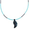 Southwestern Turquoise And Multicolor Sterling Silver Leaf Bead Necklace BX120818