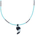 Genuine Sterling Silver Leaf Bead Turquoise And Multicolor Southwest Necklace BX120822