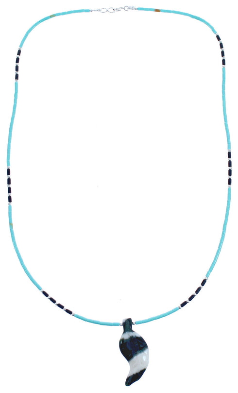 Genuine Sterling Silver Leaf Bead Turquoise And Multicolor Southwest Necklace BX120822