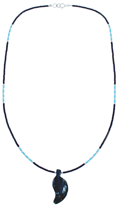 Onyx And Multicolor Sterling Silver Leaf Bead Necklace BX120823