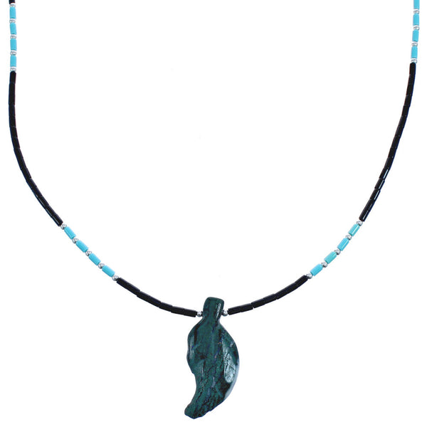 Onyx And Multicolor Genuine Sterling Silver Leaf Bead Necklace BX120824