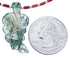 Azurite And Multicolor Sterling Silver Leaf Bead Necklace BX120831