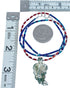Azurite And Multicolor Sterling Silver Leaf Bead Necklace BX120831