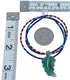 Sterling Silver Bead Multicolor And Azurite Leaf Necklace BX120838
