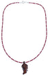Coral And Agate Bead Leaf Southwestern Authentic Sterling Silver Necklace BX120843