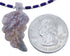 Authentic Sterling Silver Denim Lapis And Sugilite Bead Leaf Necklace BX120845