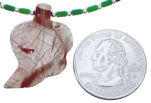 Sterling Silver Multicolor Bead Leaf Necklace BX120860