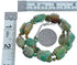 Southwestern Genuine Sterling Silver Green Turquoise Bead Necklace BX119770