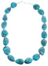 Southwest Turquoise Authentic Sterling Silver Beaded Necklace BX119772