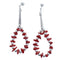 Sterling Silver Coral Bead Post Dangle Earrings BX119791