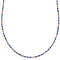 Southwest Lapis And Oyster Shell Sterling Silver Heishi Bead Necklace BX120751