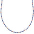 Southwest Lapis And Oyster Shell Sterling Silver Heishi Bead Necklace BX120751