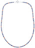 Southwest Lapis And Oyster Shell Sterling Silver Heishi Bead Necklace BX120751